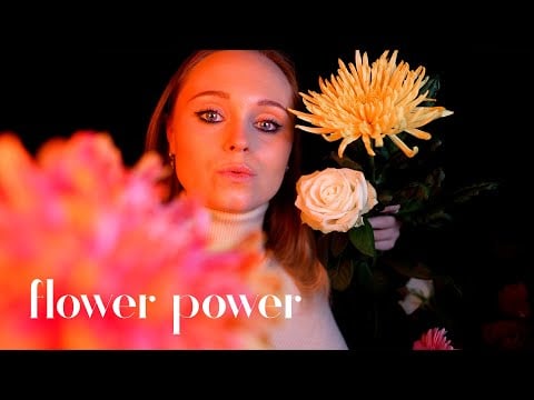 ASMR | Touching your face with FLOWERS 💐