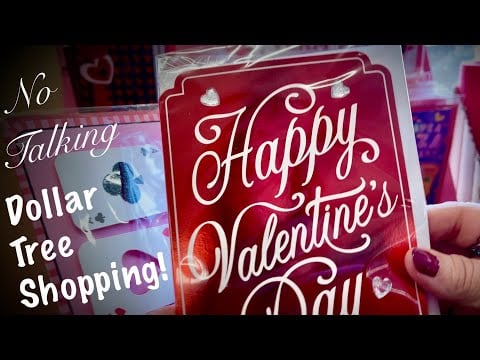 ASMR Dollar Tree Shopping!~Valentines! (No talking Version) Shop With Rebecca!