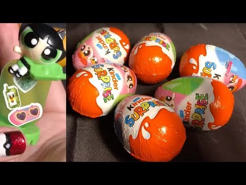 ASMR Opening Kinder Eggs Powerpuff Girls (Whispered)