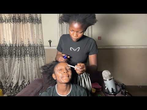 ASMR RELAXING FACE MASSAGE SCALP HEAD MASSAGE AND SCRATCHING FOR SLEEP