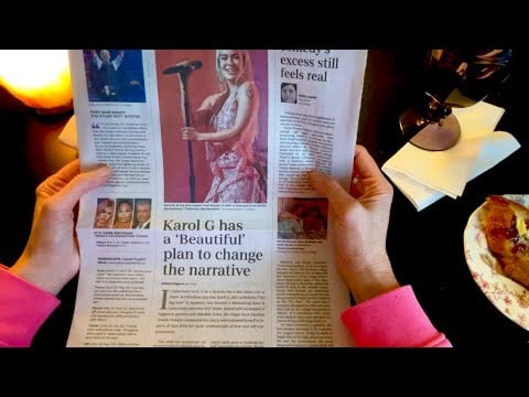 New Soft Spoken ASMR Newspaper Reading 🗞️ | Page Turning Paper Crinkles