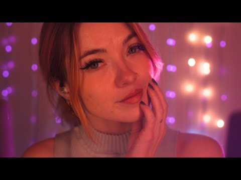 Am I too close? 👁️👄👁️ ASMR [ breathy inaudible whispers, mouth sounds and layered tapping ]