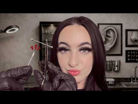 [ASMR] Giving You A Double Industrial Piercing | Soft Spoken