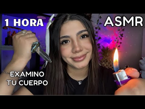 ASMR  / 1 HORA DE CIENTÍFICA LOCA EXAMINÁNDOTE EL CUERPO (inaudible + nervios craneales y MÁS)