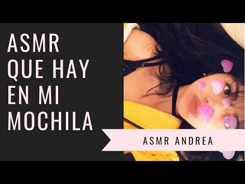 ASMR| Que llevó en mi mochila| Tapping| ASMR Andrea 🦋