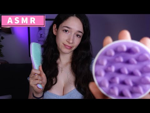 ASMR Taking Care of You Before Bed (Personal attention, hairbrushing, skincare, stress plucking)