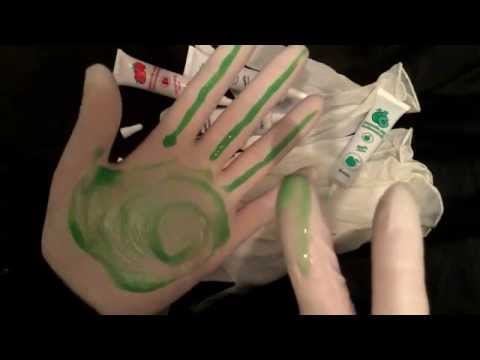 Latex Gloves Layering ( ˘ ³˘)♥ with tasty Icing pen [[ASMR]]