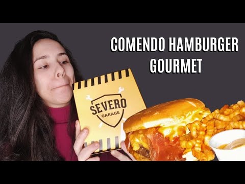 ASMR MUKBANG *HAMBURGER SEVERO GARAGE* 🍔🍟🥤 (Eating Sounds PTBR)