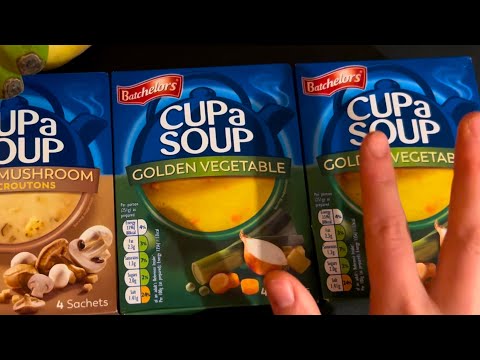 ASMR soup-er grocery haul | soft spoken British accent | hand movements | tapping | LoFi