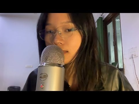Leather sound asmr 💦 (mouth sound)