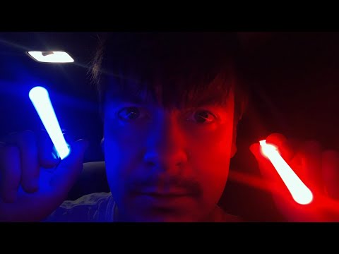 [ASMR] Getting Something Out of Your Eye with Lightsaber Chopsticks In The Car at Night | RV