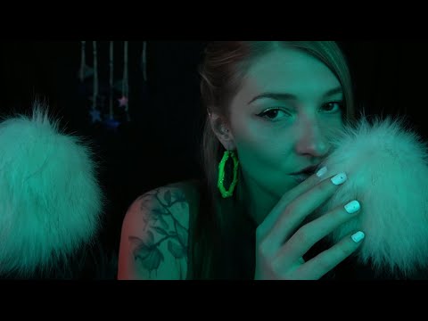 ASMR Microphone Brushing ~ Ear to Ear Whispering & Unintelligible