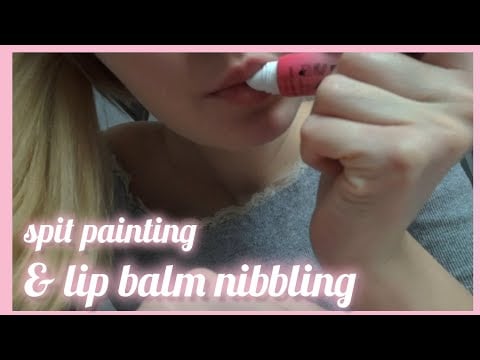 lofi asmr | spit painting & applying lip balm wrong 🎀💄 [lip balm nibbling]