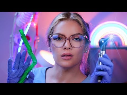 ASMR Ear Exam..You Don’t Understand What I Say? Otoscope, Inaudible Ear to Ear Whispers, Ear Tapping