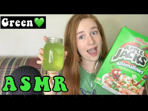 ASMR- Green Triggers!💚 (Rainbow series)