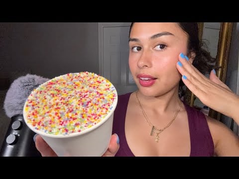 asmr : eating a dot cake