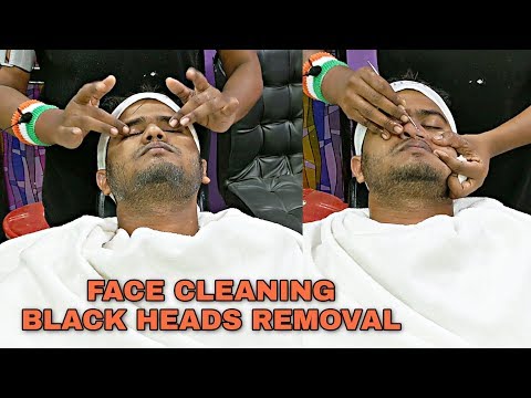 Black heads removal face masssge & scrubing by indian female asmr barber