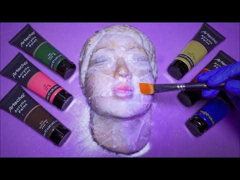 ASMR 🎨 painting a wax-covered mannequin [YOU WILL SLEEP] 