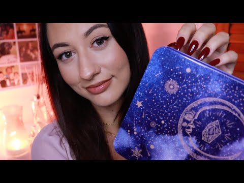 ASMR Glossybox December Unboxing 2021 ~ tapping, whispering & triggers for sleep 🌙