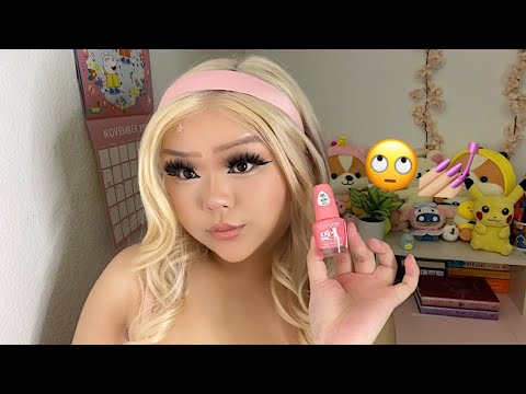 ASMR toxic friend does ur nails 💅🏼😒 (realistic)(gum chewing)