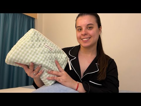 ASMR os enseño mis imprescindibles de belleza para viajar en avión ✈️🏖️