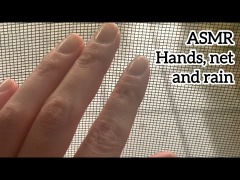 ASMR 🌙 Hands and rain - Hand movements, rain sounds, in and out of focus (no talking)