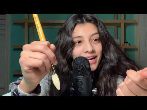 ASMR Mic Brushing + Close Whispers