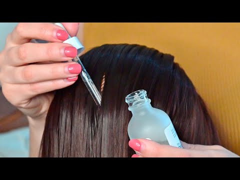 ASMR Hair Treatment for Sleep - No Talking (Tingly hair sound, hair serum)