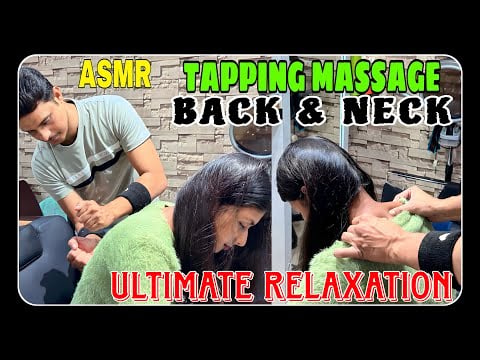 ASMR SOOTHING BACK & NECK MASSAGE TO RELIEVE TENSION FREE || Tapping Massage By Indian Barber Rizwan