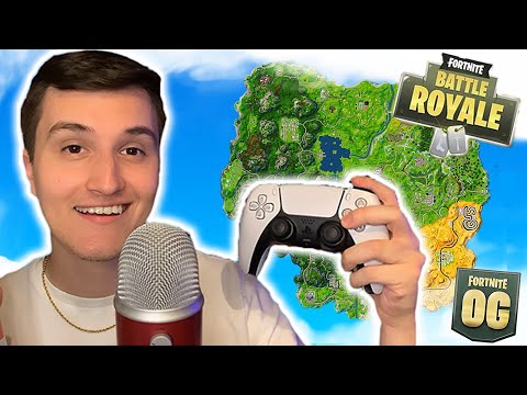 ASMR OG Fortnite Gameplay (w/ controller sounds + gum chewing)