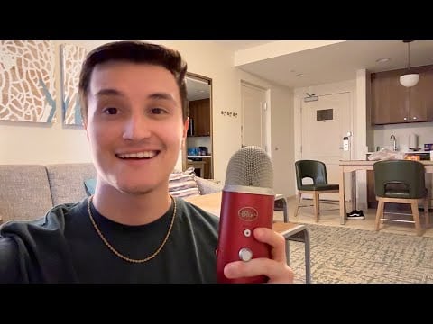 ASMR | New BIG Hotel Room Tour 🛏️ (tapping, scratching, whispering)