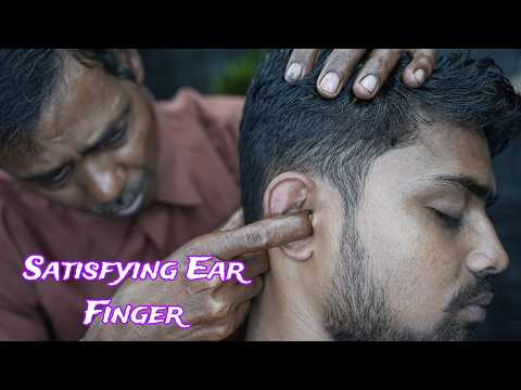 ASMR Ear Massage with Binaural Beats | Migraine Relief Through Forehead Massage & Head Massage ASMR