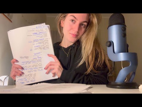 STUDY WITH ME 📚 inaudible, whispering (1 ora di asmr ita)