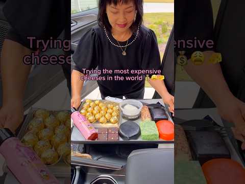 Trying the most expensive cheeses in the world… #food #eating #cheese #expensive #mukbang