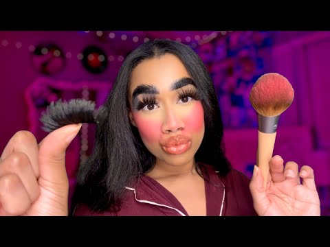 ASMR Girl With Make-up Blindness Does Your Make-up at a Sleepover 💄 😴 ASMR Make-up Application