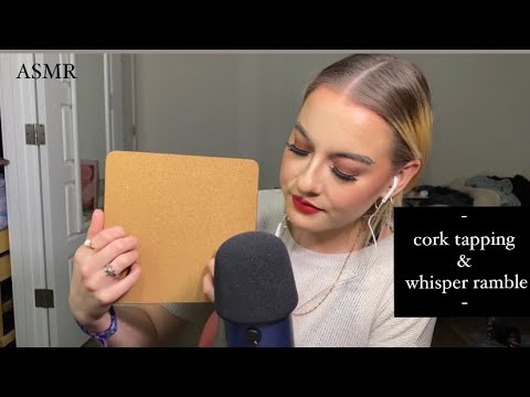 ASMR | cork tapping & whisper ramble