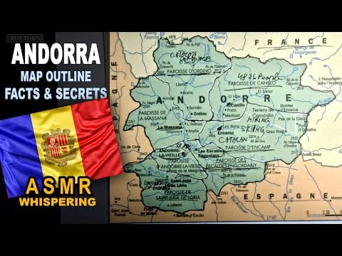 ANDORRA !! map outline drawing with parishes | Facts and Secrets | ASMR whispered geography facts