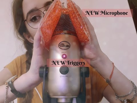 ASMR | New TRIGGERS with new MICROPHONE (scratching, gel bead MASK) -KaryASMR