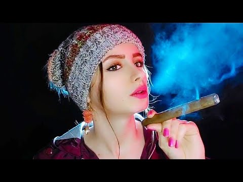 ASMR How to Inhale Big Cigar & Gum Chewing 🌨