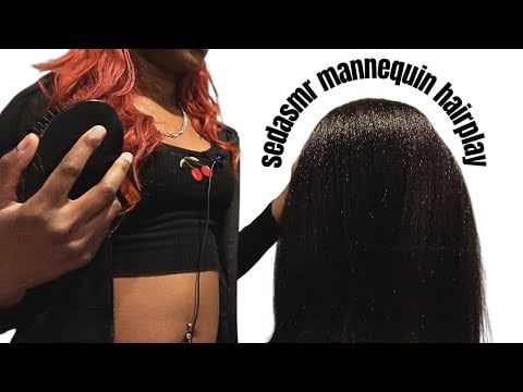 ASMR Mannequin Hairstyling w/ soft speaking🎀🎀