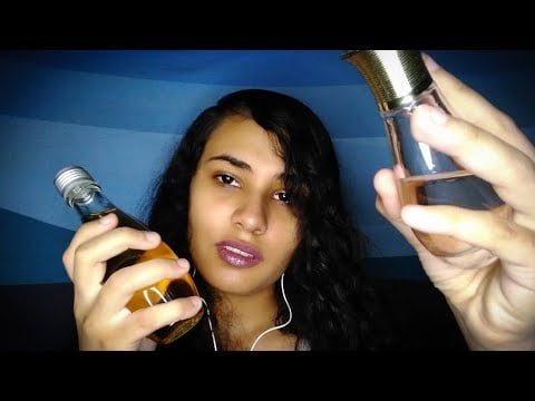 ASMR: FAZENDO VOCÊ RELAXA COM SONS DE LÍQUIDOS (TAPPING).