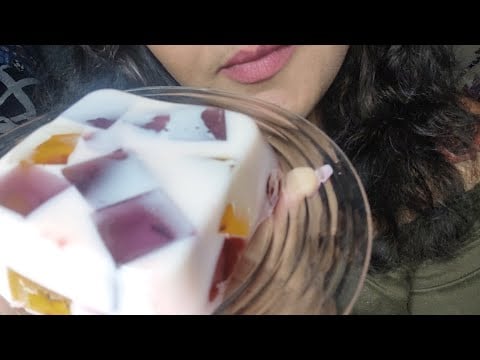 ASMR Comiendo gelatina de mosaico 😋👌