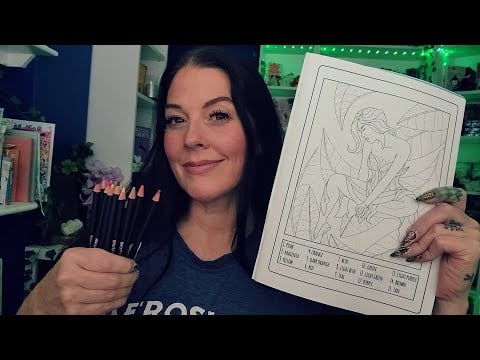ASMR- Fairy Color By Numbers 🧚‍♀️ (w/Semi-Inaudible Whispers, Writing Sounds, & Pencil Chews)