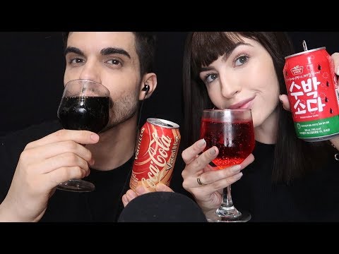 CASAL ASMR - PROVANDO REFRIGERANTES DIFERENTES!