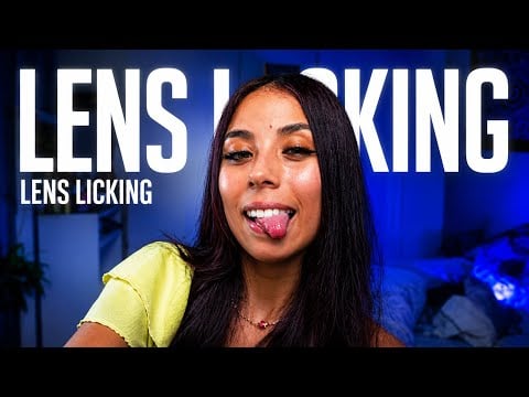 LENS LICKING E MOUTH SOUNDS - (tela escura/dark screen)