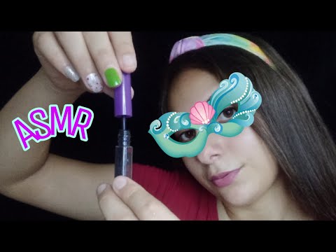 ASMR | TE MAQUIANDO PARA O CARNAVAL 2022