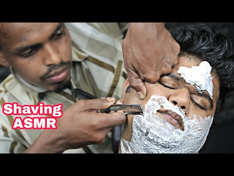 Straight Razor Beard Shaving By Indian Barber asmr