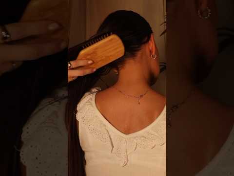 Brushing really long hair ASMR 🩷🎀 #asmr