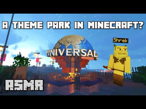 Minecraft ASMR | Let's visit Universal Studios together! 🌎