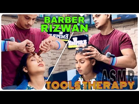 ASMR || INTENSE MASSAGE & TOOL THERAPY CAN ENHANCE RELAXATION & CALMING THE MIND !! 🇮🇳 BARBER RIZWAN